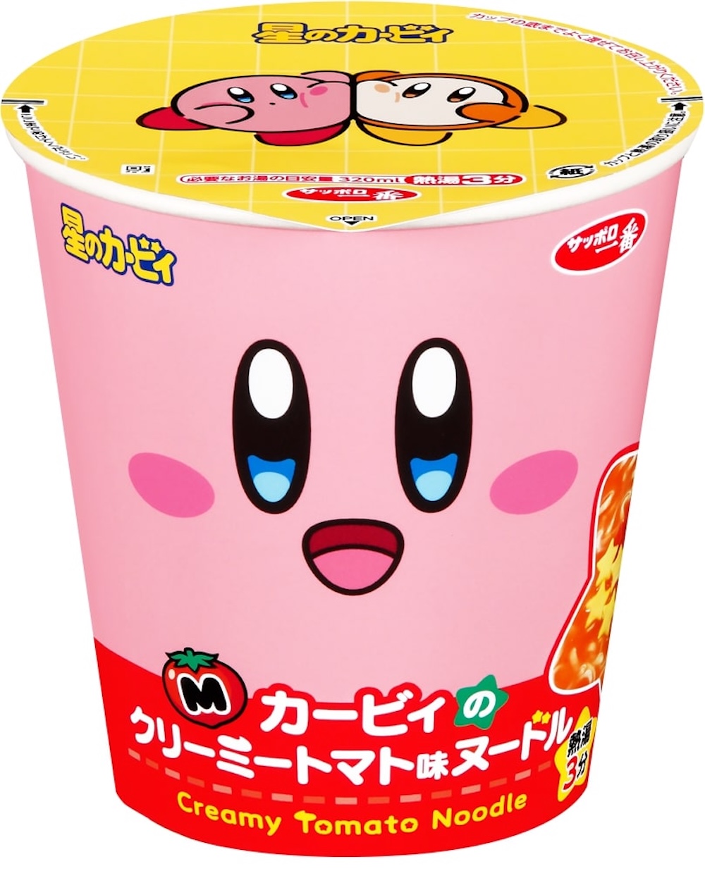 「星のカービィ クリーミートマト味ヌードル」税込み246円
