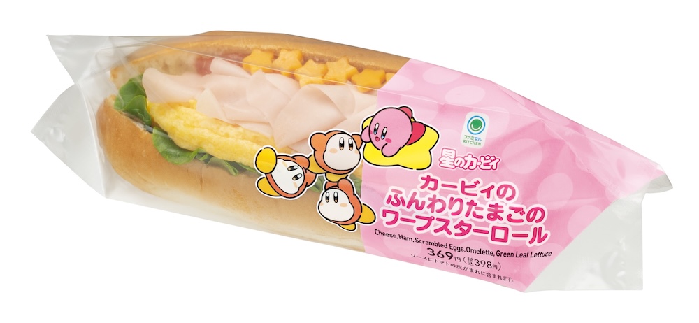 「カービィのふんわりたまごのワープスターロール」税込み398円