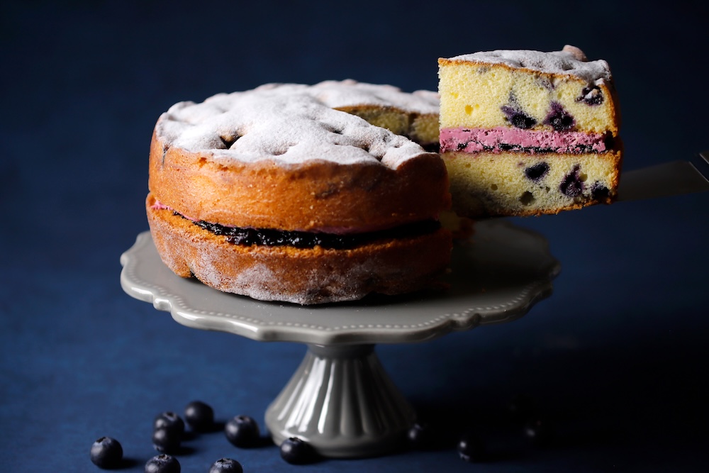 「ブルーベリー・ヴィクトリアセット　ロイヤルミルクティ付」イメージ