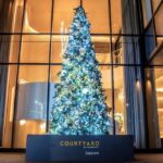 エントランス横に設置するクリスマスツリーのイメージ