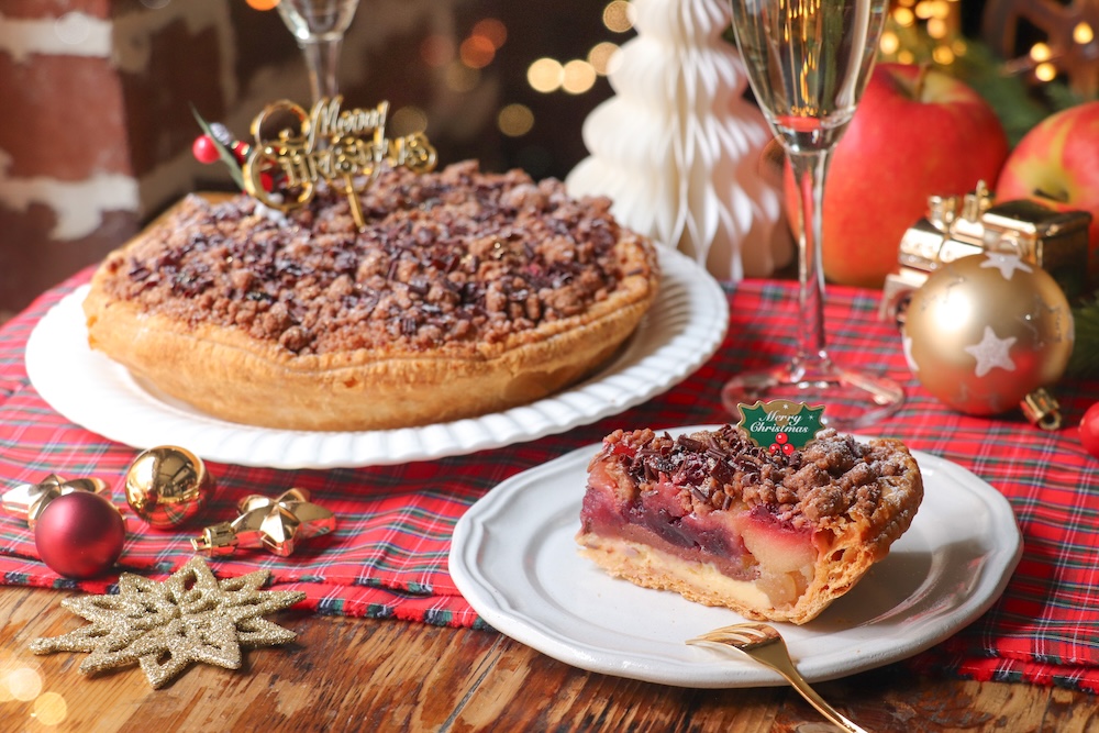 「チョコレートとチェリーのクリスマスアップルパイ」イメージ