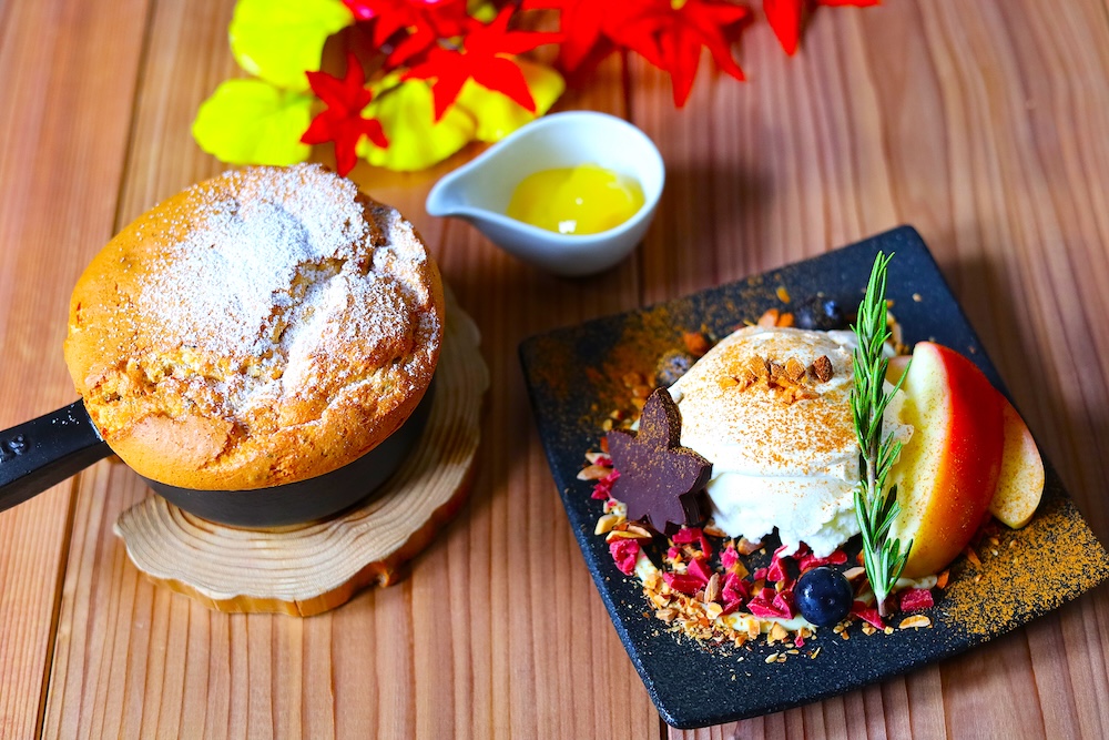 秋冬限定「富士山紅茶と林檎のパンケーキ」イメージ