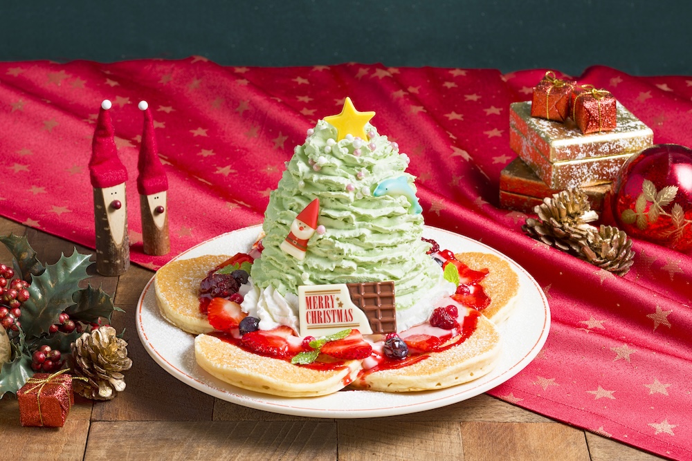 「ホノルルクリスマスツリーパンケーキ」