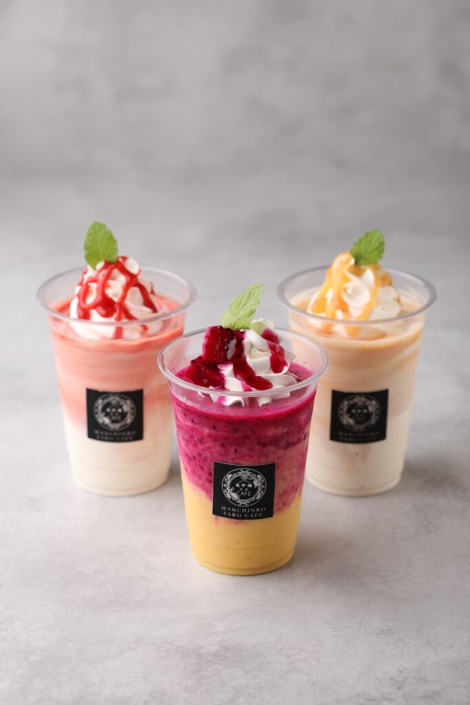 「フルーツシェイク」各・800円