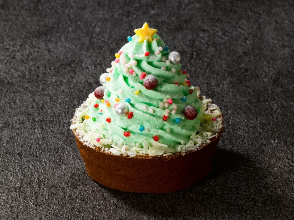 「フロッグカフェ」にて販売する「クリスマスツリータルト」税込み750円