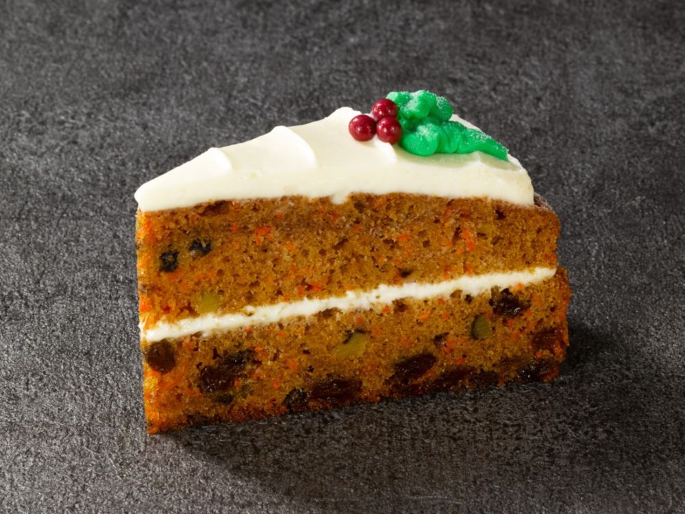 「フロッグカフェ」にて販売する「クリスマス・ウォールナットキャロットケーキ」税込み800円