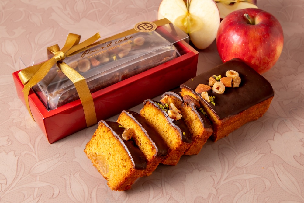 オンラインショップ、「TOOTH TOOTH BISTRO&CAFE」（高輪） デザインの「りんごのパウンドケイク」税込み2,001円