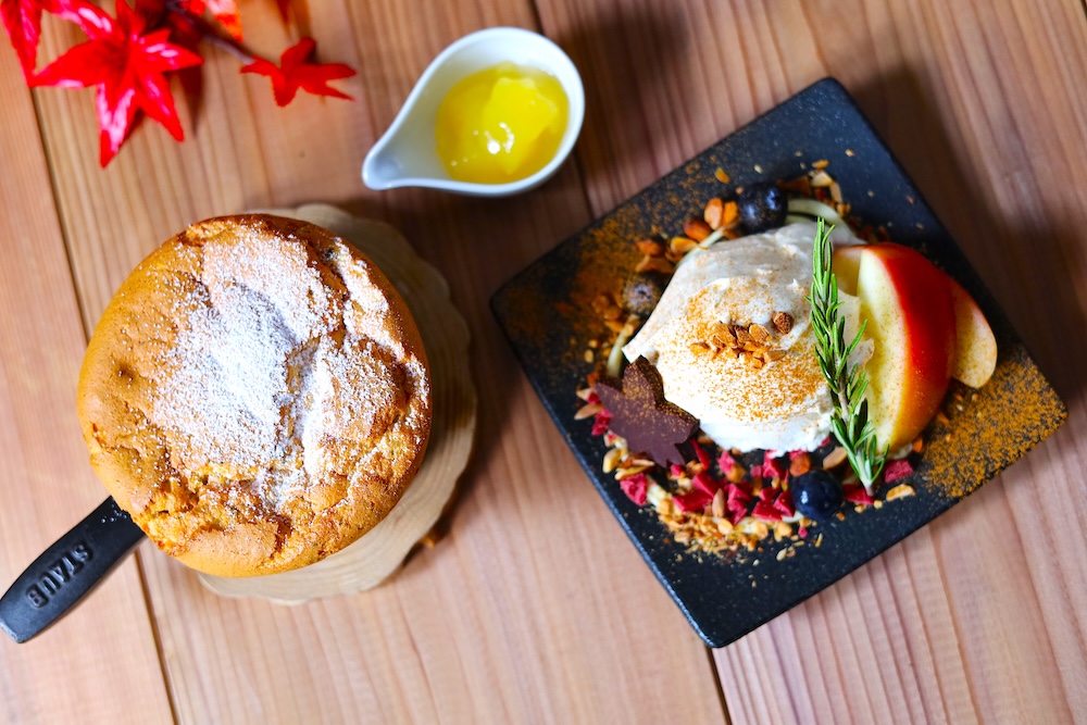 秋冬限定「富士山紅茶と林檎のパンケーキ」イメージ