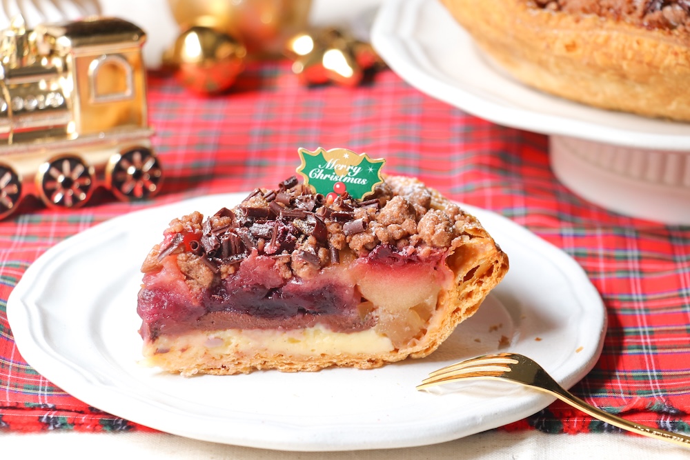 「チョコレートとチェリーのクリスマスアップルパイ」イメージ