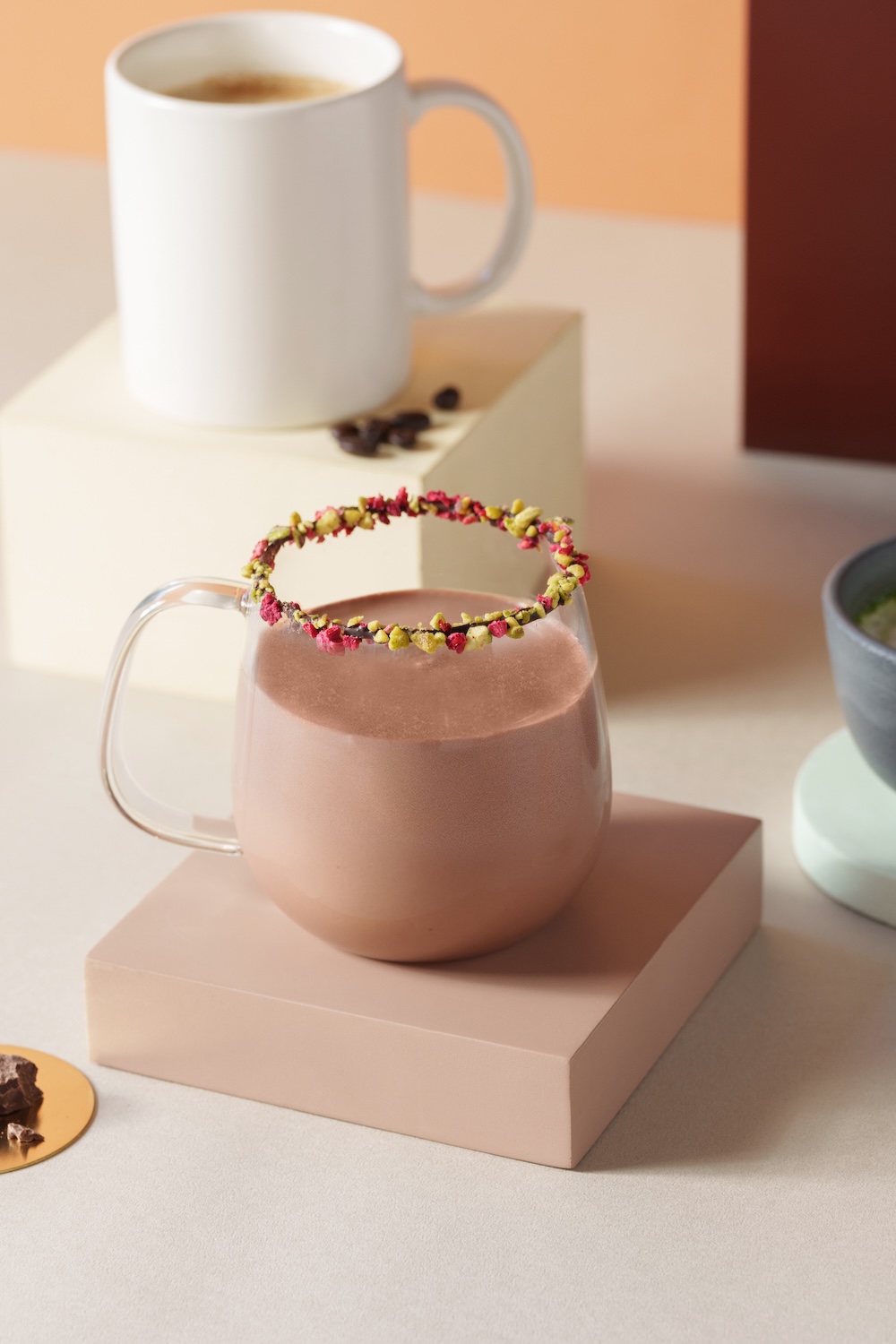 「ホットショコラ（ピスタチオあり）」税込み800円