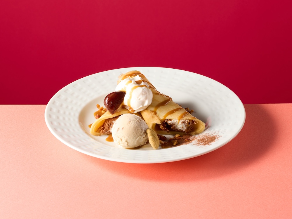 「マロンと塩キャラメルのロールクレープ」税込み759円