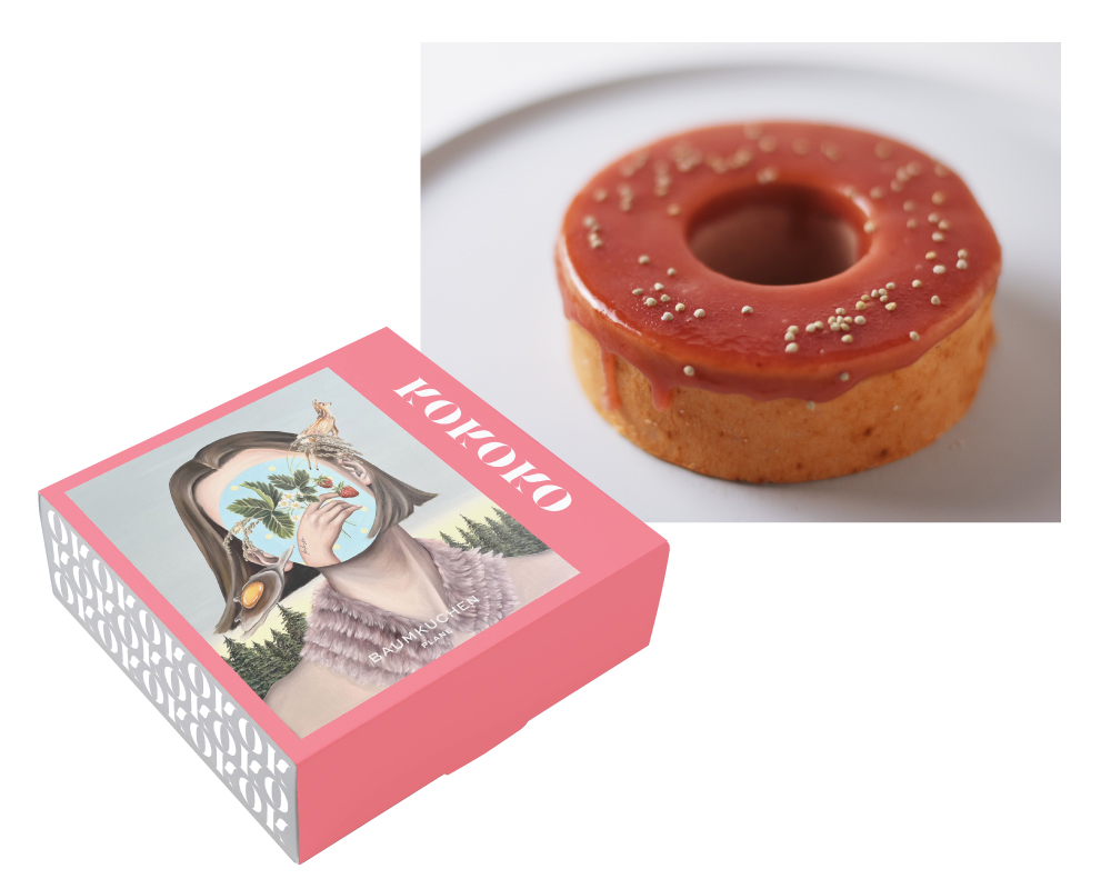 「KOKOKOバウムクーヘン」の「ストロベリーバウムクーヘン」