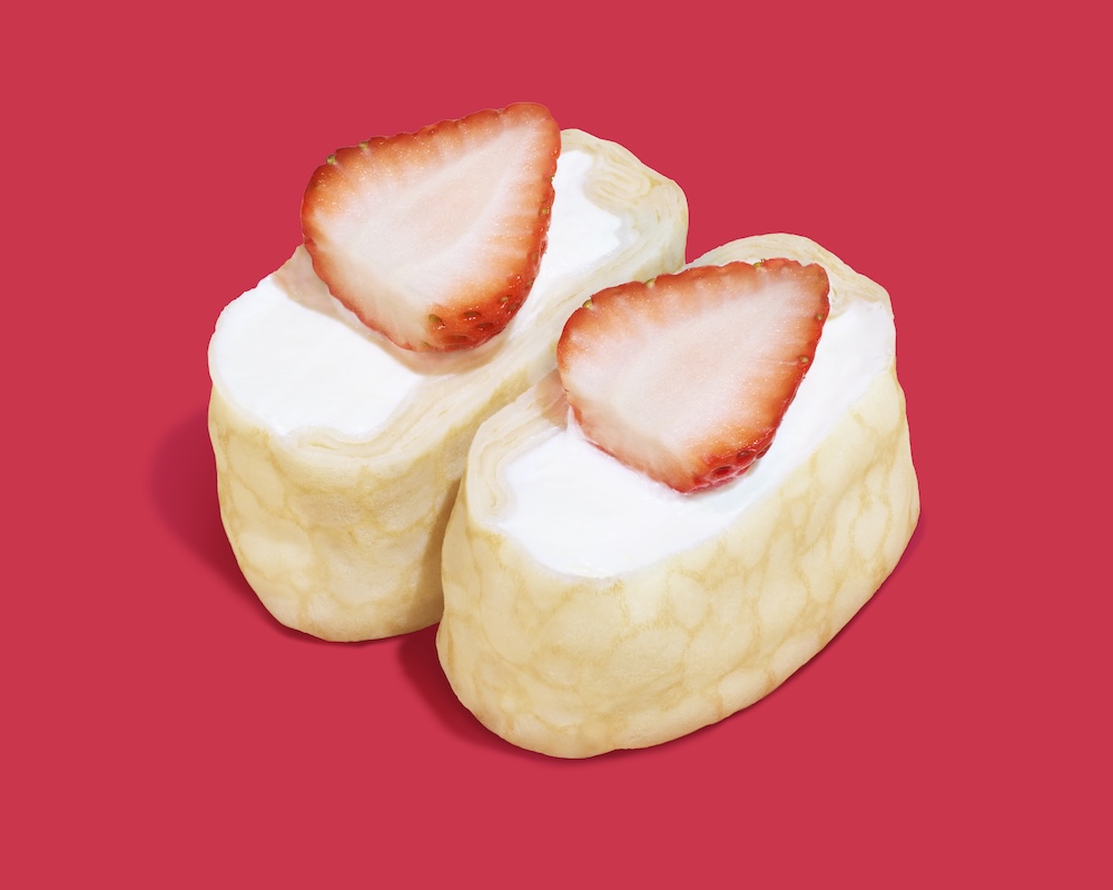 2026年1月6日より発売される「もちっと食感 いちごのクレープ」税込み398円