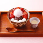 「田ノ実」の「いちご雪見あんみつ」