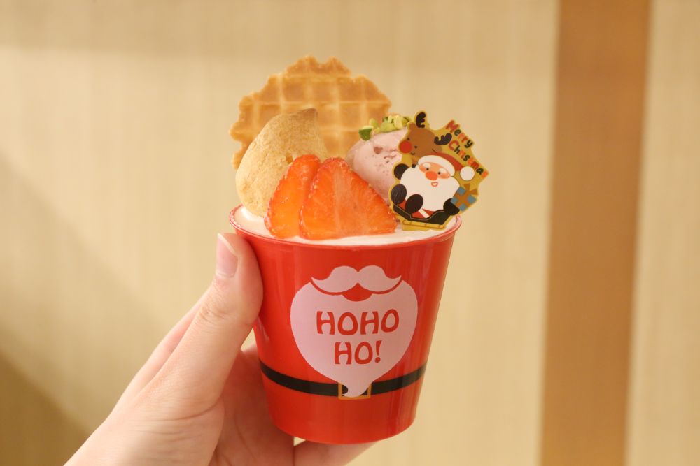 「いちごのショートケーキパフェ」税込み530円