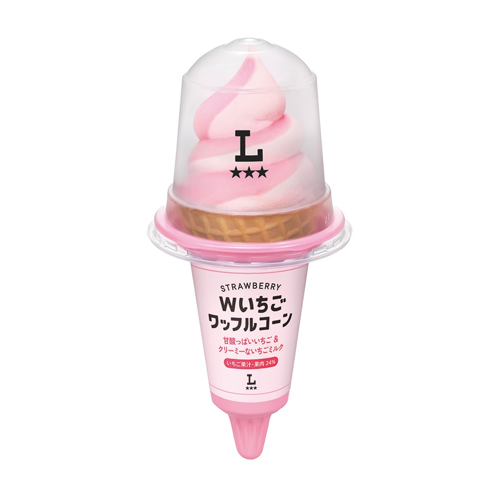 2026年1月6日より発売される「Wいちごワッフルコーン」税込み322円