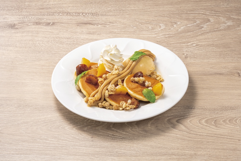 「ガーデンパンケーキハーフ～栗」税込み880円