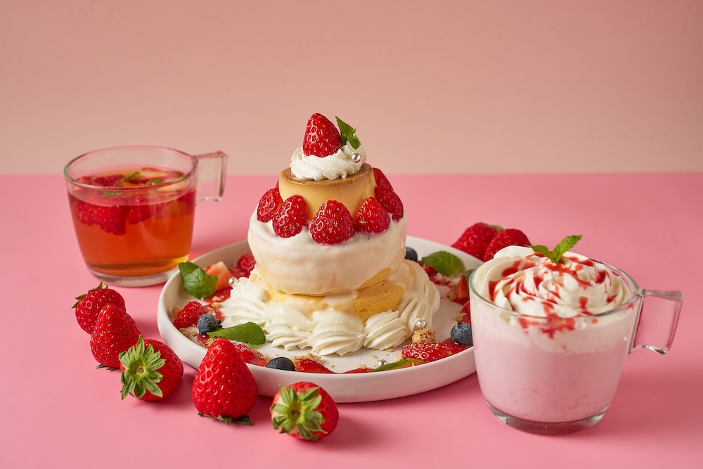 「いちごのキャンドルタワーパンケーキ」税込み1,925円