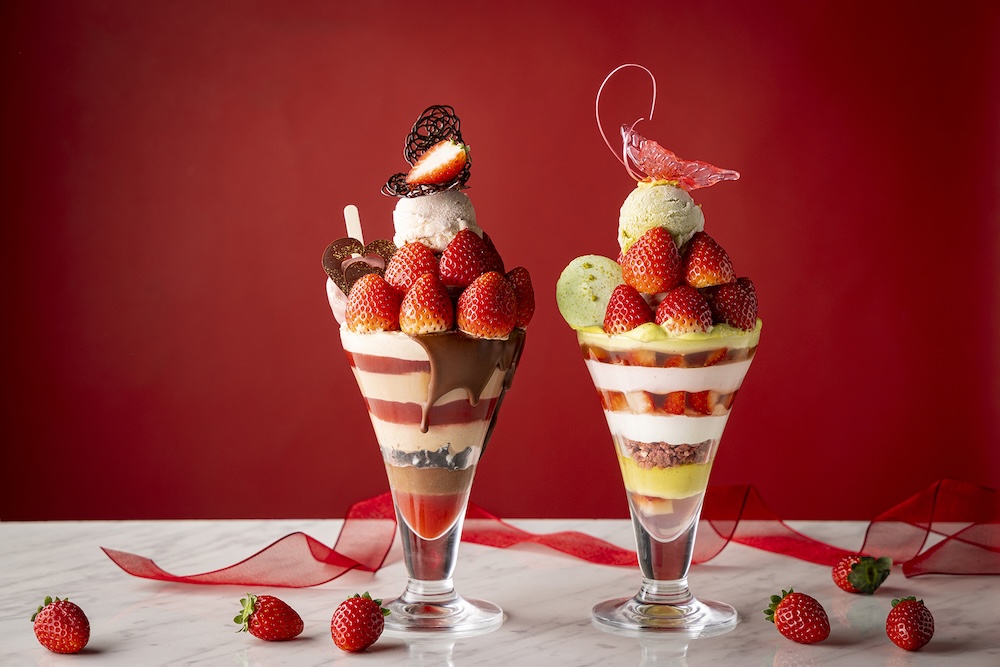 左から「ストロベリーショコラ」、「ストロベリーピスタチオ」