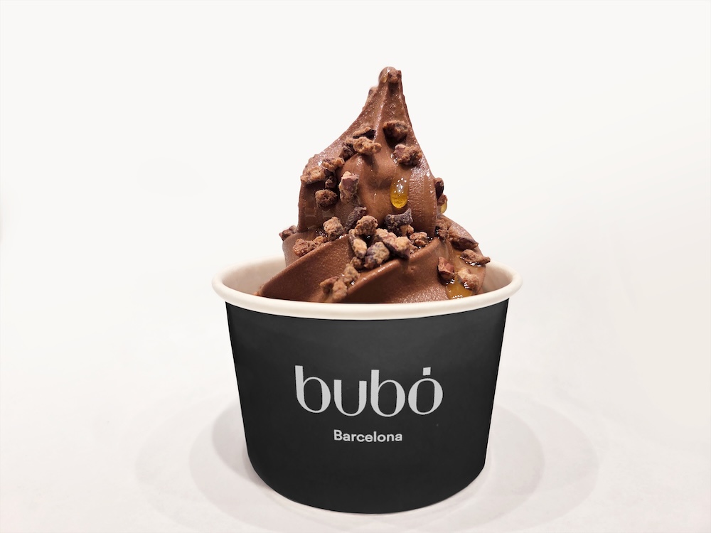 「ブボ・バルセロナ」の「ソフトクリーム シャビーナ&本日のチョコレート2種付」税込み1,300円