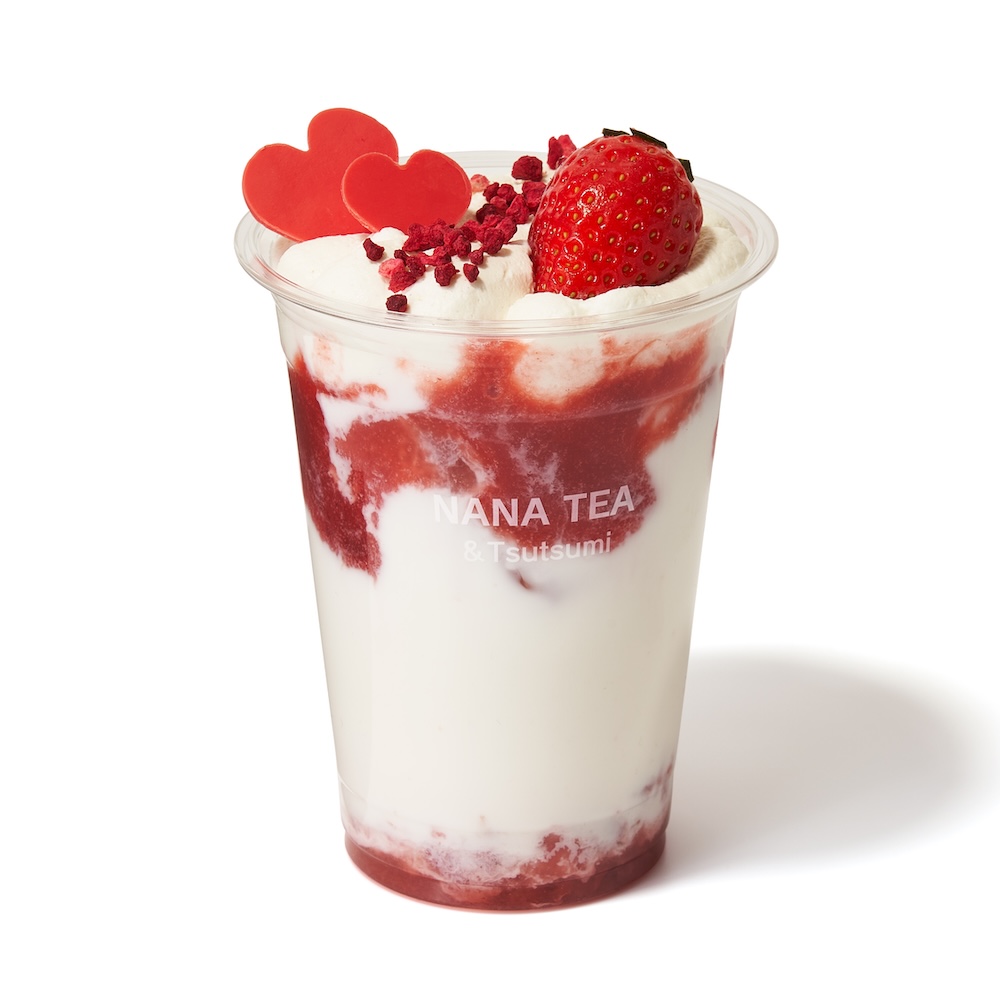 「ナナティーアンドツツミ」の「ハートのいちごミルク」税込み750円
