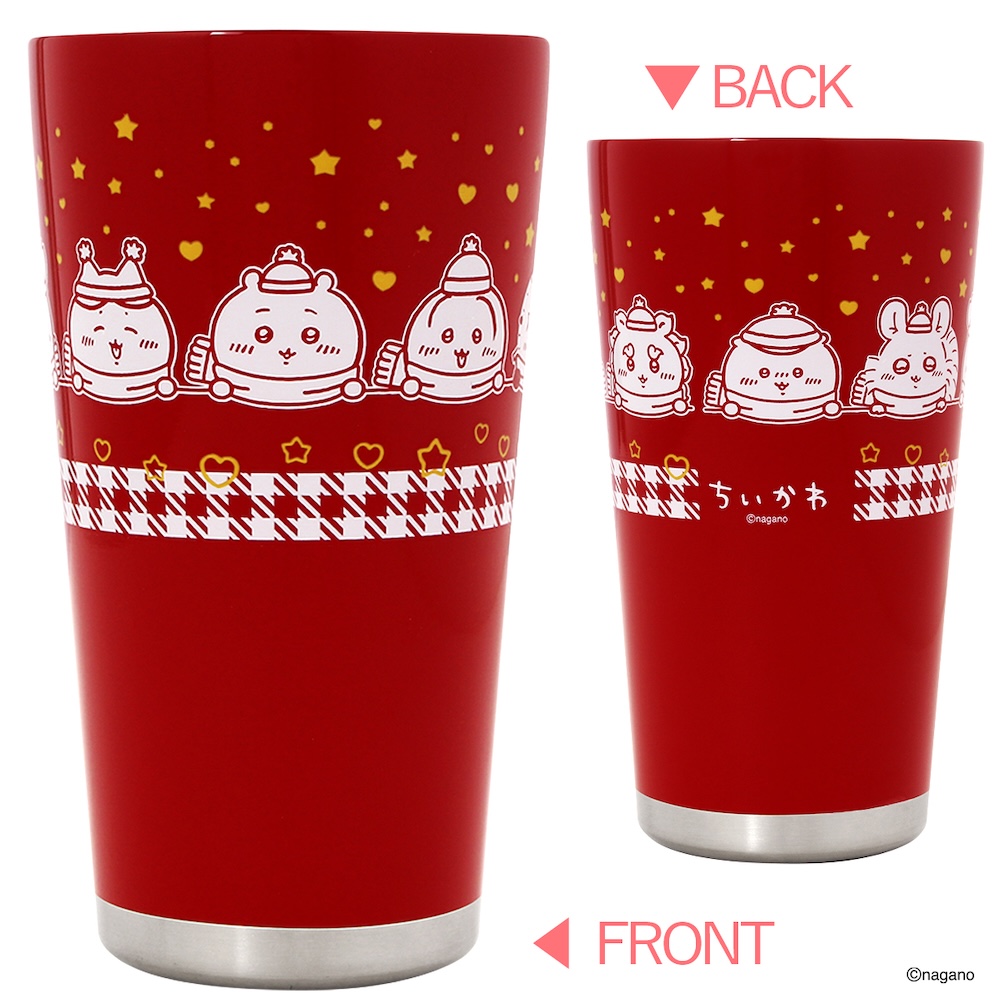 12月26日より順次販売される「ちいかわステンレスタンブラー ウォームレッドver.」税込み2,420円
