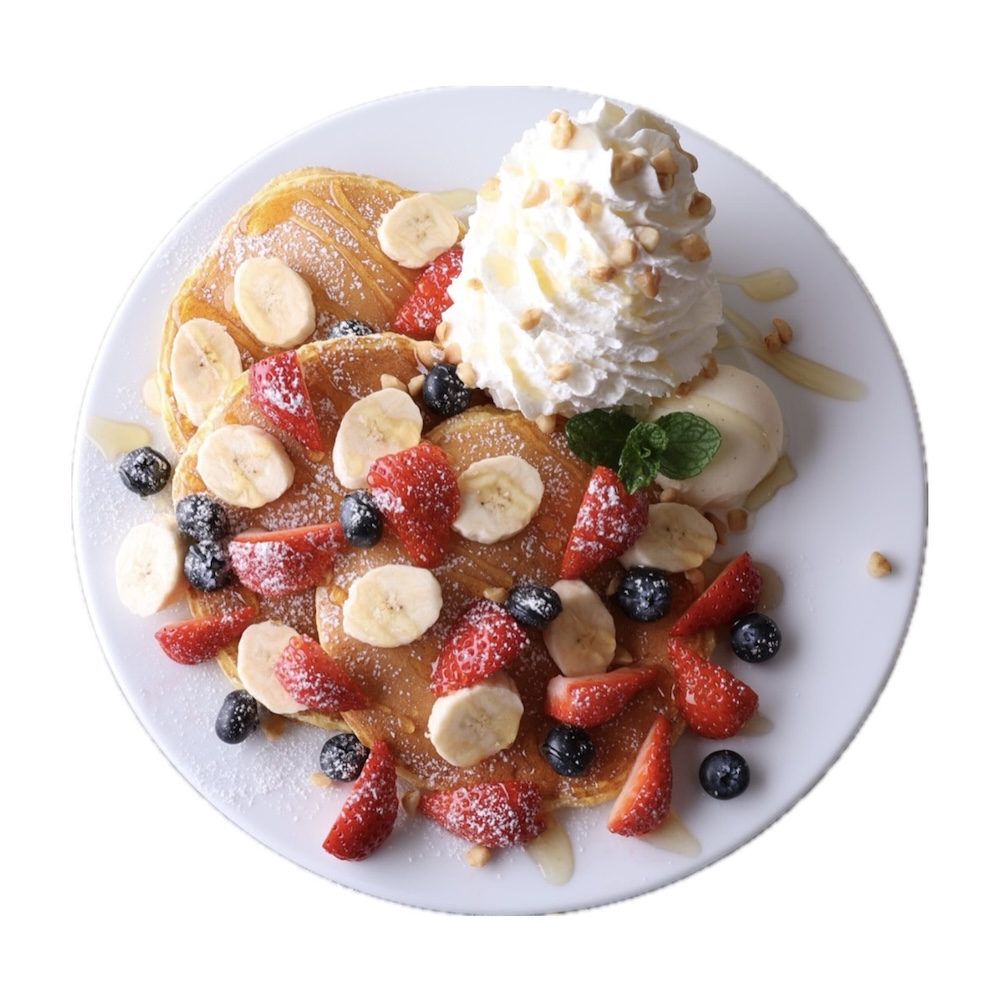 「クア・アイナ」の「季節のフルーツパンケーキ」単品・税込み1,700円