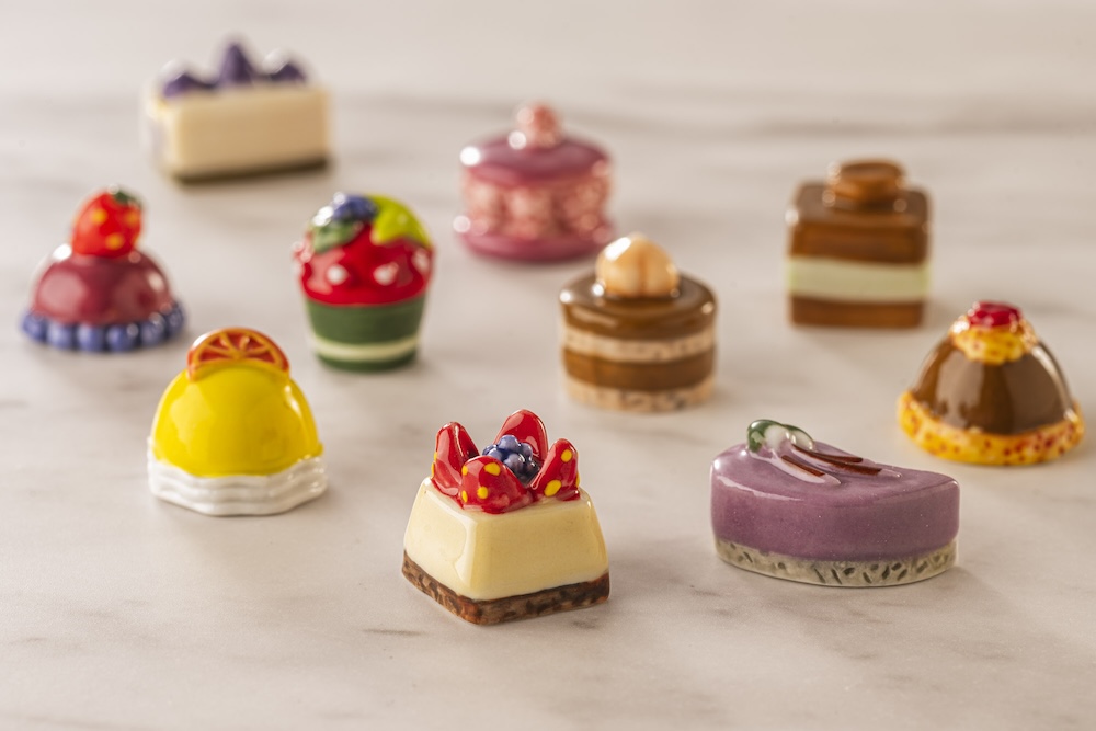 スイーツの形をしたフェーヴは全部で10種類用意する。