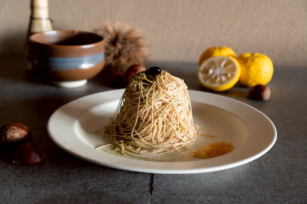 「抹茶と和栗の錦糸モンブラン～柚子～」イメージ