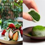 左から「SHUHARI KYOTO」の「抹茶のいちご大福」651円、MAMIDORI大福」601円