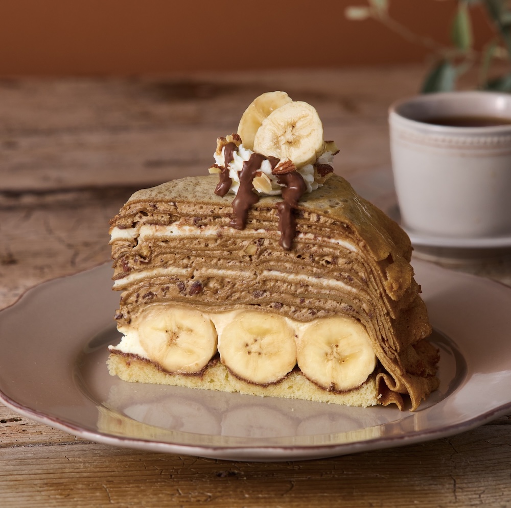 「アーモンドモカクリームとバナナのミルクレープ」イメージ