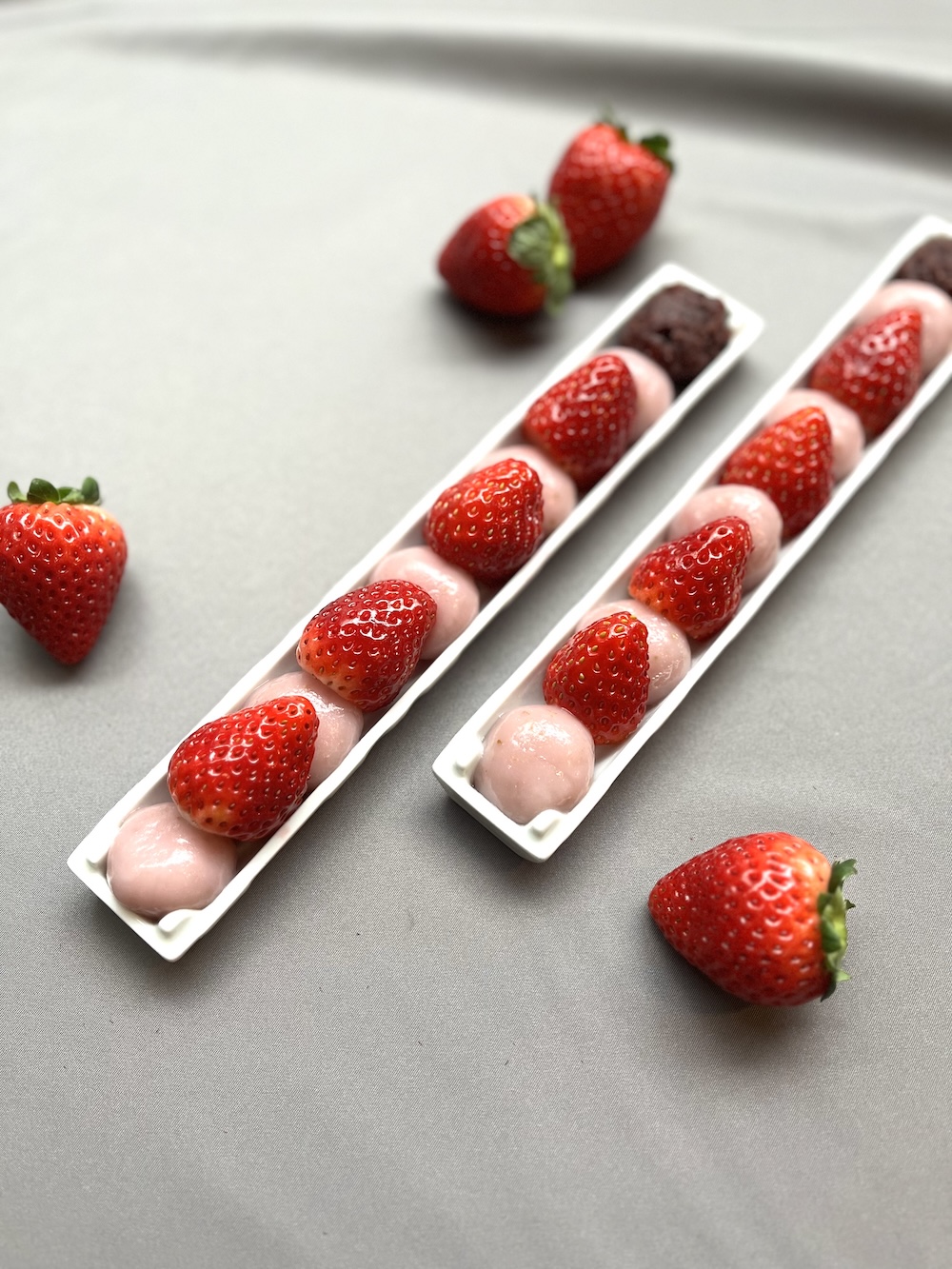 「まんまる」の「あったかいちご白玉」イメージ