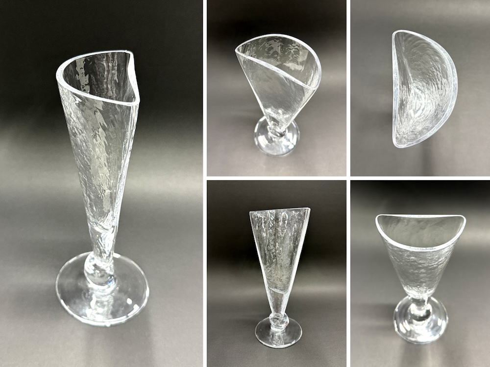 「あまおうのまっぷたつ?パフェ」グラスイメージ