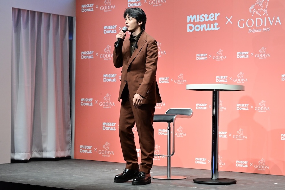 「Mister Donut×GODIVA」新商品発表会の様子