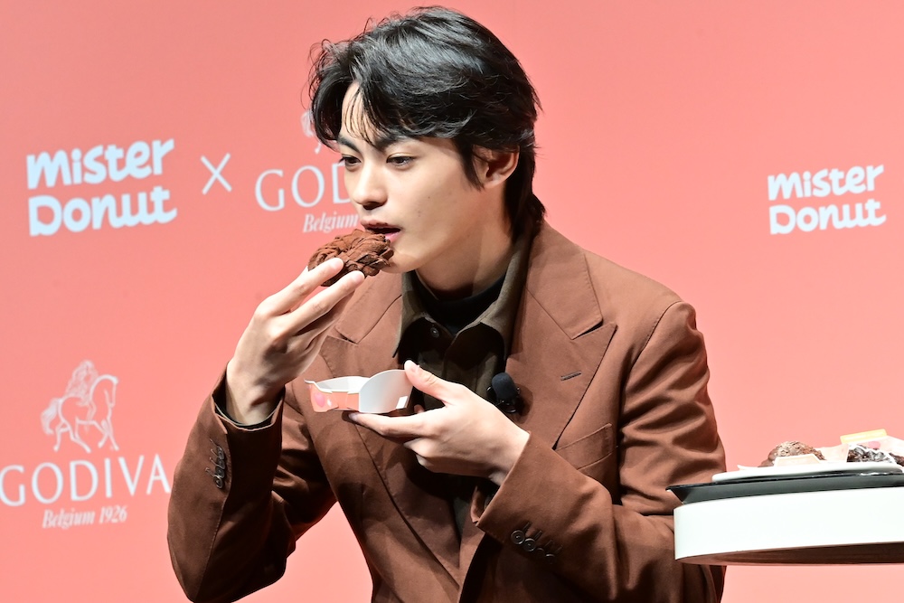 「Mister Donut×GODIVA」新商品発表会の様子