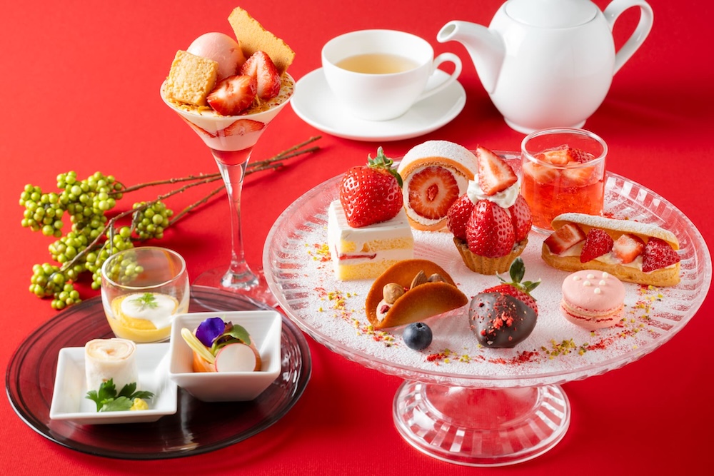 完全予約制「あまおうアフタヌーンティー」税込み4,700円(サービス料含む)