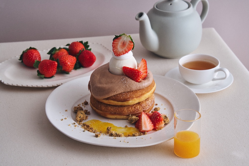 「いちごとアールグレイショコラのバレンタインパンケーキ」イメージ