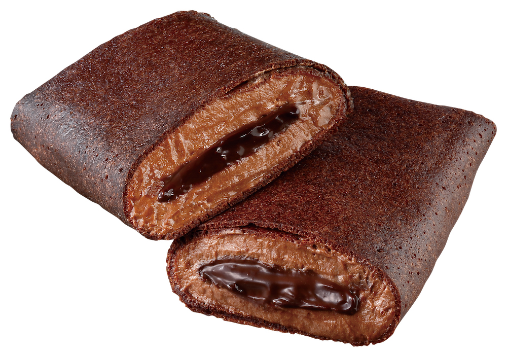 2月17日より発売される「盛りすぎ!くちどけショコラクレープ」税込み265円