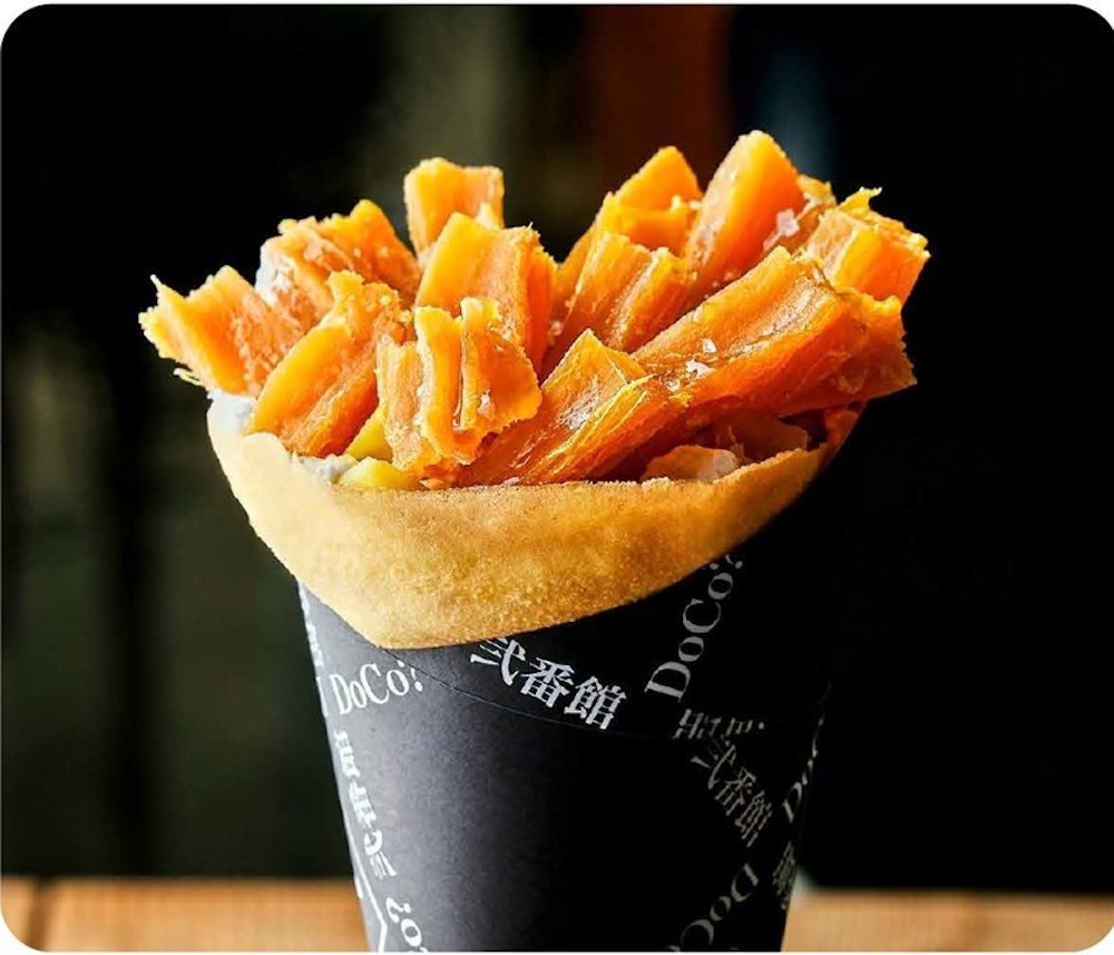 「やきいも処 DOCO弐番館」の「干し芋 塩バタークレープ」1,300円