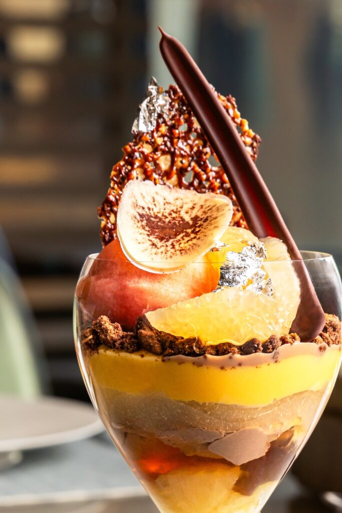 「日向夏 チョコレート オレンジのパフェ」イメージ