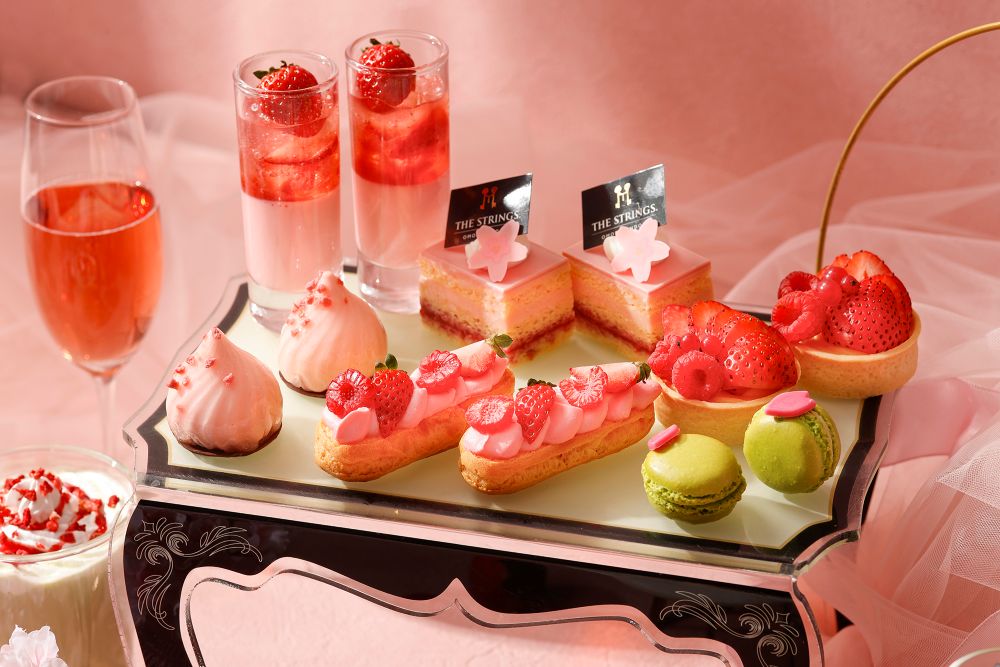 「桜×いちご お花見アフタヌーンティー」イメージ