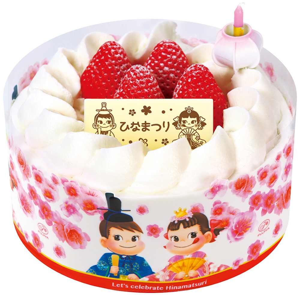 2サイズ展開される「ひなまつり苺のショートケーキ」SSサイズ・税込み3,780円〜