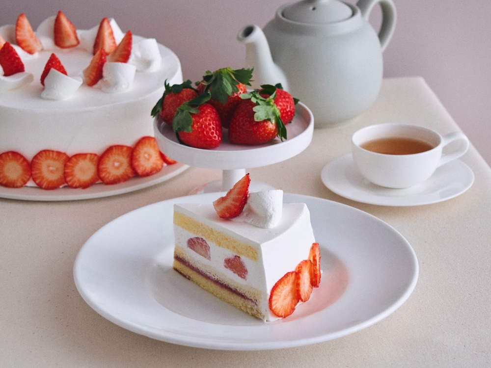 「“あすかルビー”いちごのふんわりショートケーキ」税込み1,100円