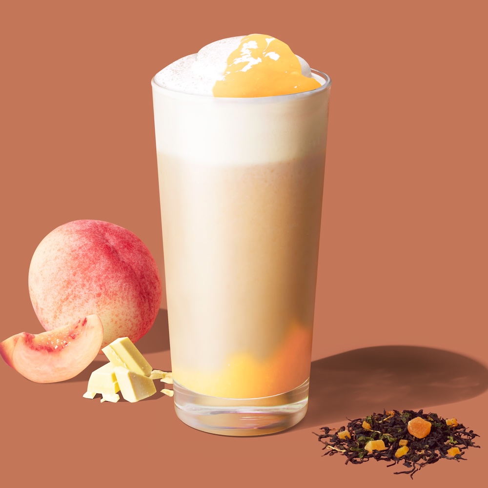 「ホワイト ピーチ & ジョイフルメドレー ティー フラペチーノ」イメージ