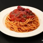 「悪魔のパスタ 旨辛トマトガーリックソース」税込み430円