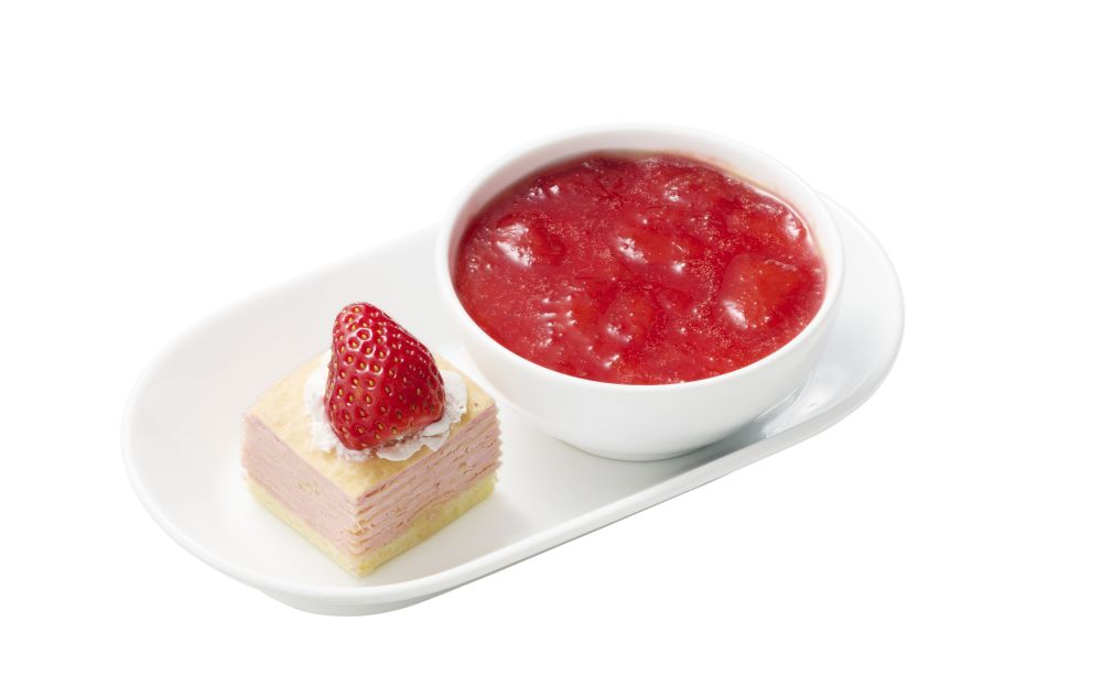 「とろ～りストロベリープリンセット」490円