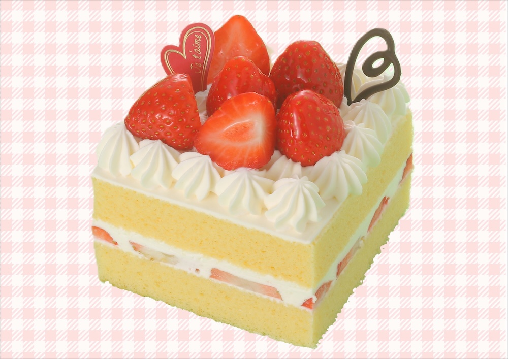 「たっぷり苺のスクエアショート」税込み1,458円