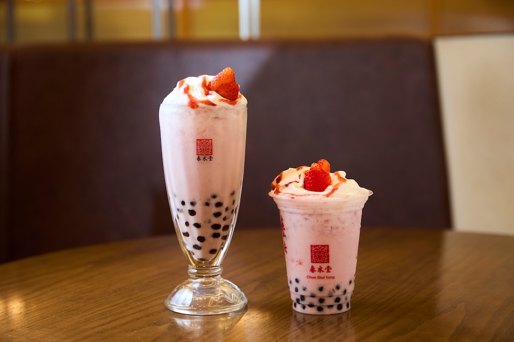 「春水堂」の「タピオカあまおう苺ミルクティー」税込み756円