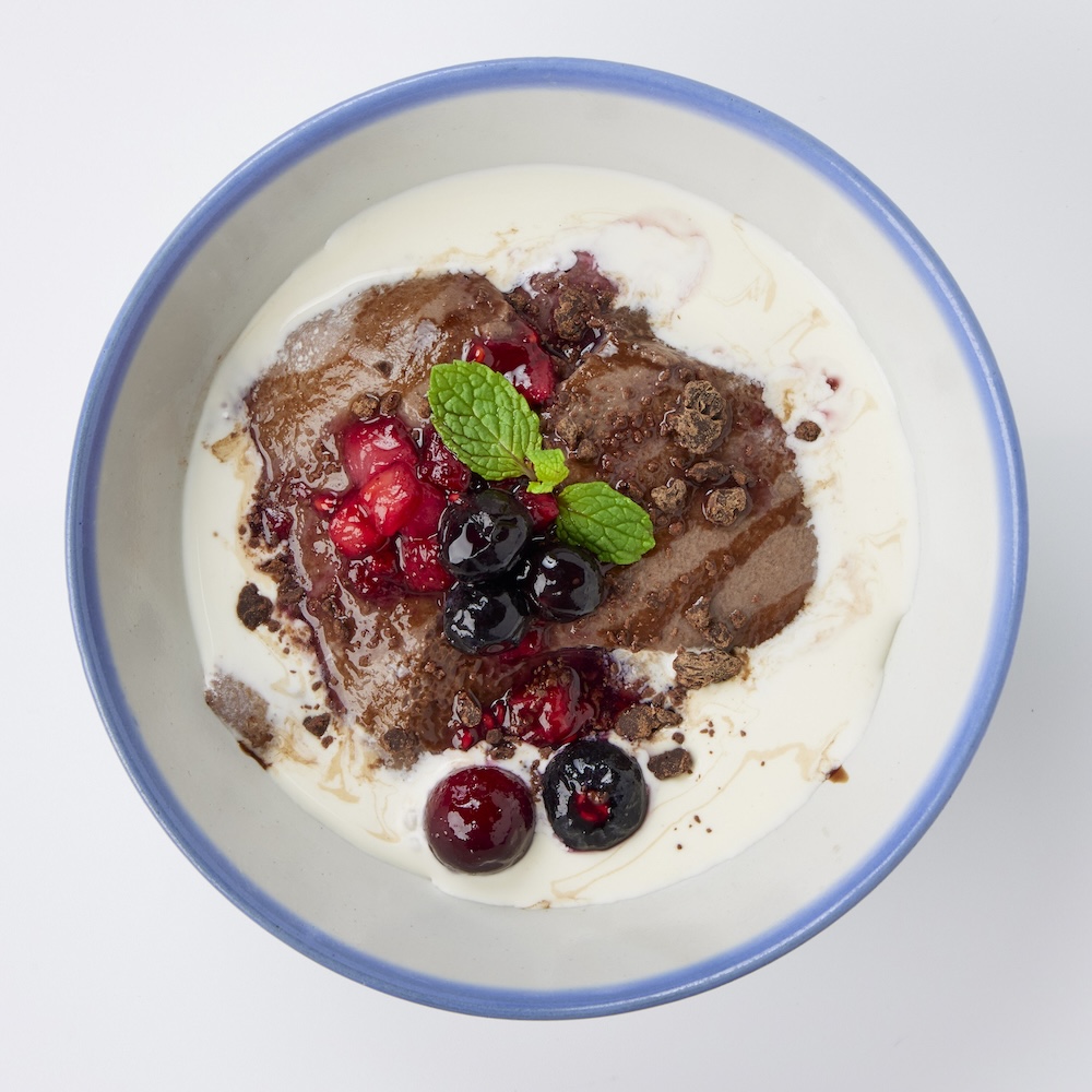 2月28日まで販売される「神農生活」の「チョコ豆花（トウファ）」税込み990円