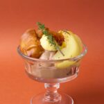 「チョコレートとキャラメリゼ林檎のミニパフェ」税込み870円